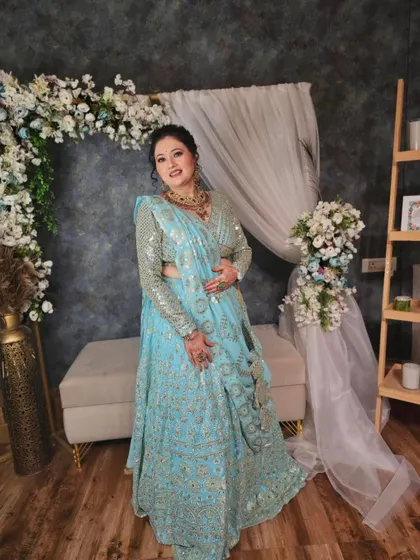 The full look. My client looks like a queen ready for her grand entrance.
