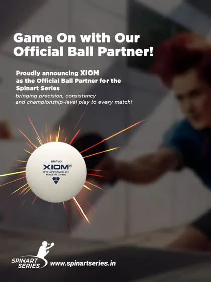 We are proud to announce XIOM as our Official Ball Partner. Their high-quality, ITTF-approved balls bring precision and consistency to every match in the Spinart Series.