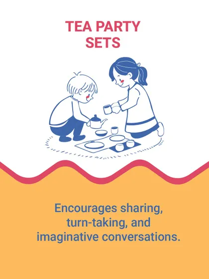 A tea party set is perfect for teaching sharing, turn-taking, and the art of conversation. Watch as your little one hosts an imaginative tea time, practicing important social skills.