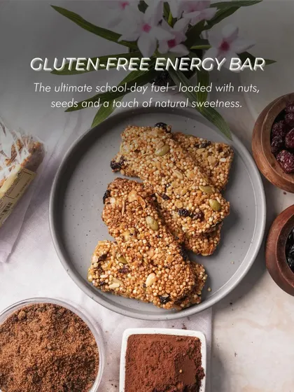 The ultimate school-day fuel. My gluten-free Energy Bar is loaded with nuts, seeds, and a touch of natural sweetness to keep kids focused and energized.