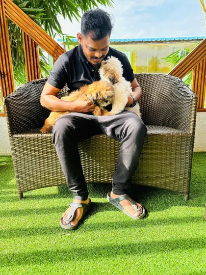 Double the fluff, double the fun. Our team members are true pet lovers and enjoy every moment spent with our puppy guests.