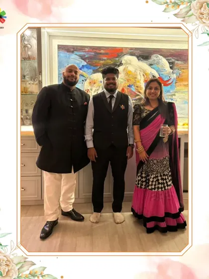 Our bartender posing with the happy hosts of a private party. We build great relationships with our clients and become a part of their celebration.