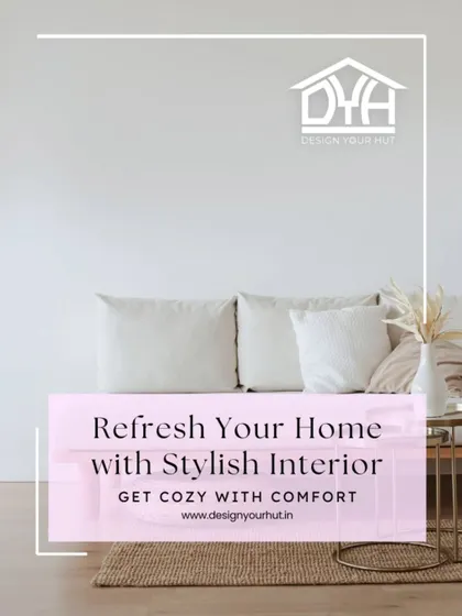 Refresh your home with stylish, comfortable interiors. This image captures the essence of a cozy and modern living space, where a neutral color palette and soft textures come together to create a welcoming and peaceful environment.