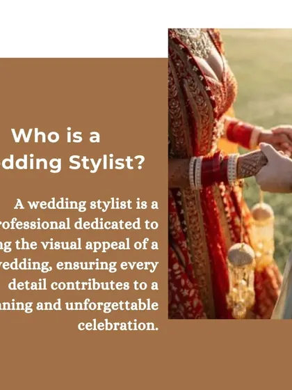 Who is a wedding stylist? I am a professional dedicated to curating the visual appeal of your wedding, ensuring every detail contributes to a stunning and unforgettable celebration.