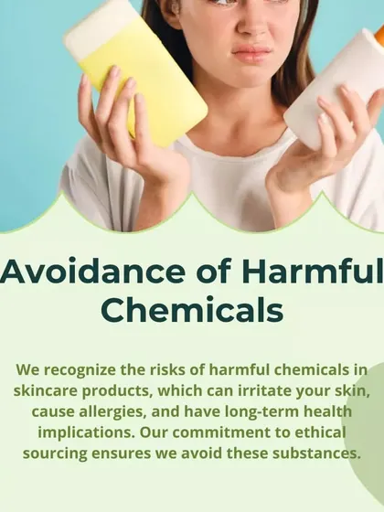 We are committed to avoiding harmful chemicals. We recognize the risks of ingredients that can irritate skin or cause allergies, and our ethical sourcing ensures we avoid them.