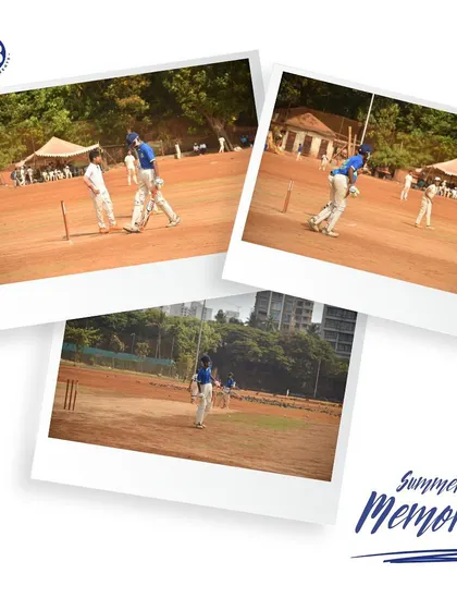 Summer memories made on the cricket field. These polaroid-style photos capture the timeless joy of playing cricket with teammates under the sun.