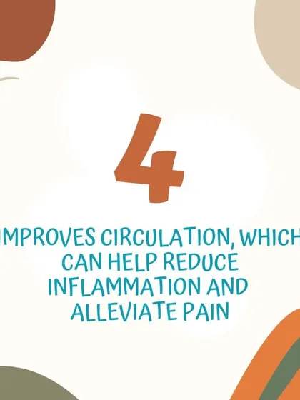 Benefit 4: Improves Circulation. The hydrostatic pressure of the water can help improve blood flow, which in turn can reduce inflammation and alleviate pain in joints and muscles.
