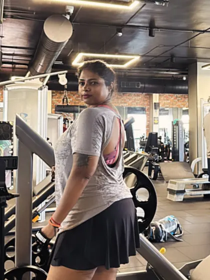 This is a shot from a lower body focused routine. My gym workout routines for beginners and experienced clients are designed to be comprehensive and target all major muscle groups.