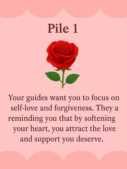 Let the universe send you a message through these flowers. This reading focuses on energies of self-love and forgiveness, optimism for brighter days, or rising above challenges for spiritual growth.