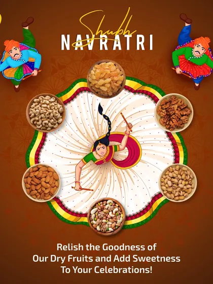 Relish the goodness of my dry fruits during Navratri. This platter with different nuts is perfect for adding sweetness and health to your celebrations.