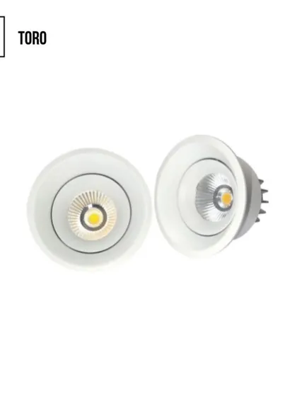 The Toro COB Downlight is part of our wide range of downlights designed to meet any project requirement. It features anti-glare optics for a complete "dark light" experience, where you see the effect of the light, not the source.