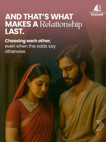 And that's what makes a relationship last: choosing each other, even when the odds say otherwise. It's about commitment beyond circumstances.