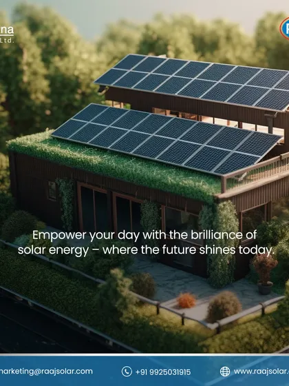 Empower your day with the brilliance of solar energy. This image of a modern, eco-friendly house showcases a future where our homes are not just shelters but also sources of clean power.