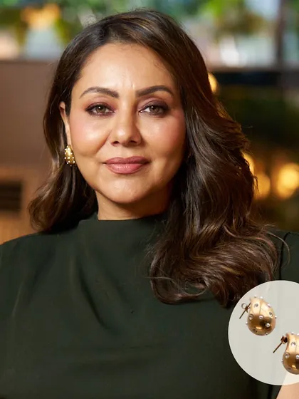 The one and only Gauri Khan elevating her style with my Studded Teardrop Earrings. These earrings are the perfect blend of classic and contemporary, just like her.