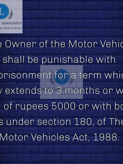 A clear explanation of the consequences for a vehicle owner who allows an unlicensed individual to drive, as per Section 180 of The Motor Vehicles Act, 1988.