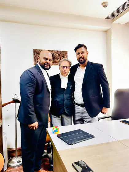 With Senior Advocate Sachin Puri Sir in his chamber during his birthday celebration.
