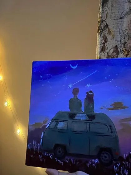 Another perspective of the starry night van painting.