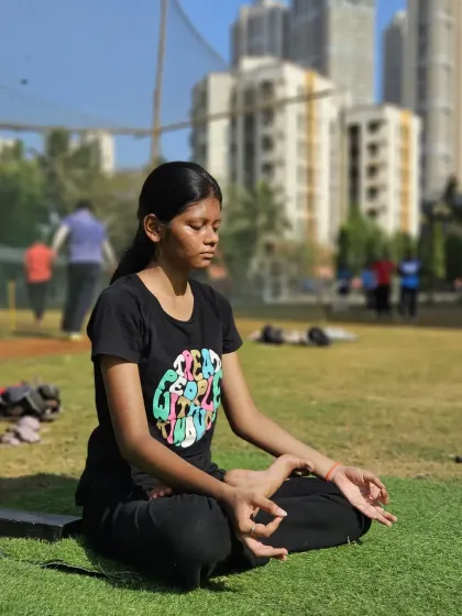 Finding peace and focus through meditation after a tough workout. We train the mind as well as the body.