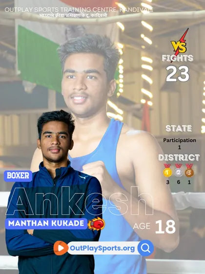 Ankesh Kukade, a state-level participant with 23 fights under his belt. Every match is a step closer to glory.