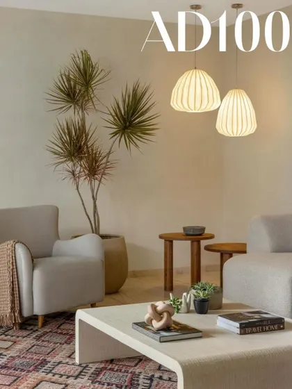 Another shot from our AD100 feature. This living space uses a neutral palette, natural materials, and soft lighting to create a warm, inviting, and understatedly luxurious feel.