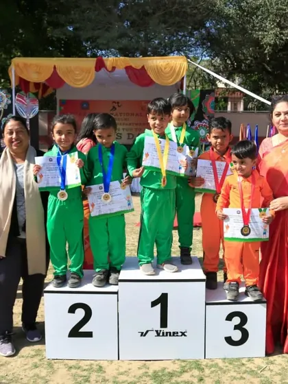 Another group of young champions on the victory podium. Their joy and pride are a powerful reminder of why we encourage sports from an early age.