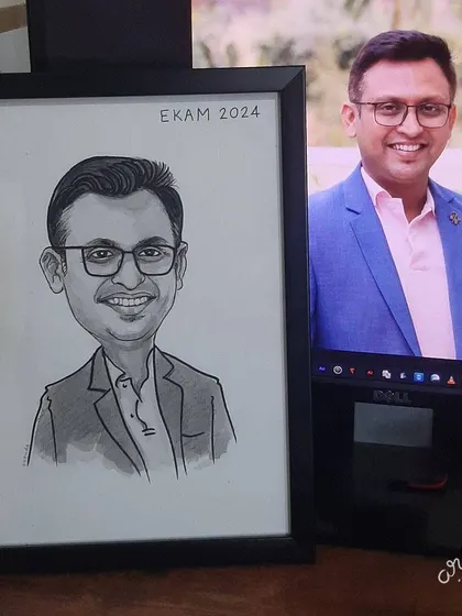 This image showcases the final product next to the photo it was based on.