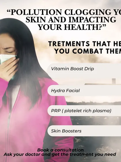 Pollution can clog pores and impact your overall health. We offer treatments to combat these effects, including the Vitamin Boost Drip, which flushes out toxins and replenishes your body with antioxidants to help your skin recover and glow.