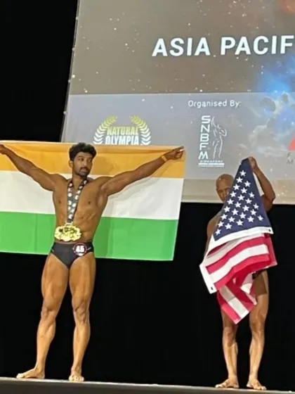 Another angle of the awards ceremony on the international stage.