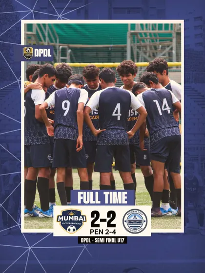 The heartbreaking result of the DPDL U17 semi-final, a loss on penalties after a 2-2 draw.