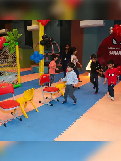 Musical chairs is a classic for a reason! It's always a highlight of my parties, getting all the kids moving and laughing together in our spacious play area.