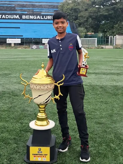Royal Vignesh, awarded Best Player in the U15 category at the WSM Champions Cup for his outstanding efforts.