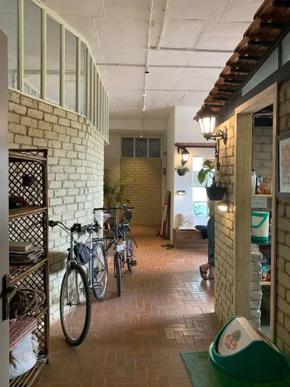 The hallway at Flux. We designed our space to feel warm and welcoming from the moment you walk in.