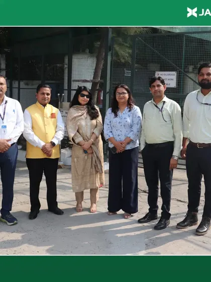 Our team on-site at the Indian Spinal Injuries Centre. This project is a tangible example of our commitment to using our energy expertise to create a positive impact in the community.