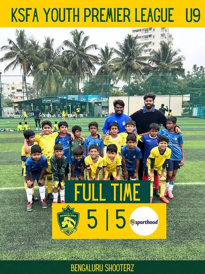 Our U-13, U-11, and U-9 teams in action during the KSFA Youth Premier League, showcasing their progress and competitive spirit. The U-13 team secured a 1-0 victory.