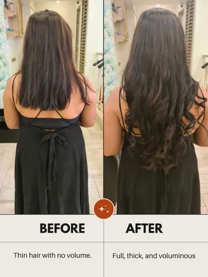 From thin hair with little volume to a full, thick, and wavy style. This is how extensions can solve common hair concerns instantly.