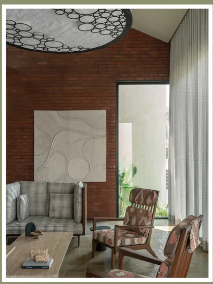 An image of a living room from the 'Three Stooges' project, as featured in the journal.