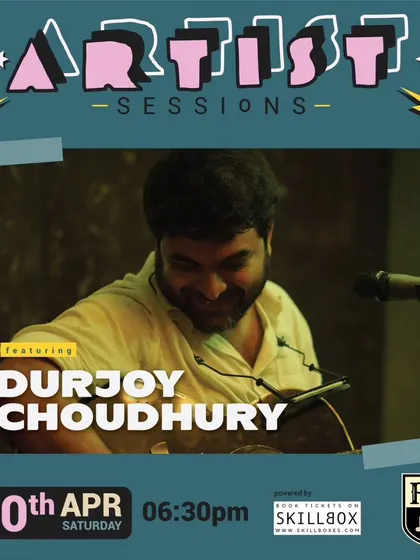 The announcement for an all-original set by Kolkata-based singer-songwriter Durjoy Choudhury. We are proud to be a destination for touring indie artists.