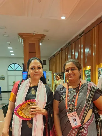 With a fellow artist at IFID. The festival was a call to the dance fraternity to open doors and exchange ideas.