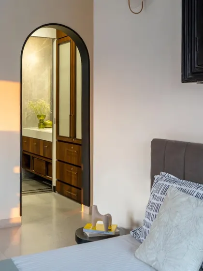 Each piece in this home is custom designed to look geometric and abstract, almost architectural. Subtle details and materiality amplify the home’s honest character and feel. Our idea was to create a well-balanced and harmonious space, and our designs reflect the clients’ personalities, so each is unique. Bold décor elements are carefully laid against muted white and grey backdrops, balancing opulence and finesse, heritage and modernity. Swipe for before images➡️