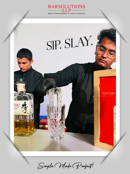 Our bartenders working in tandem to craft the "Iconic Gimlet" and "Shine On Martini" for guests at the Kerastase event.