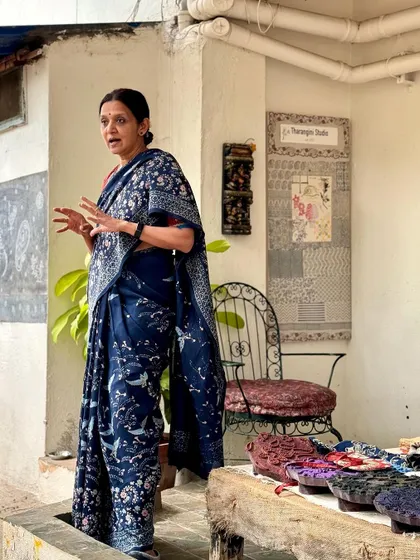 Our founder, Padmini Govind, shares the story of our studio during a tour. Her passion for preserving this heritage craft is the guiding force behind everything we do.