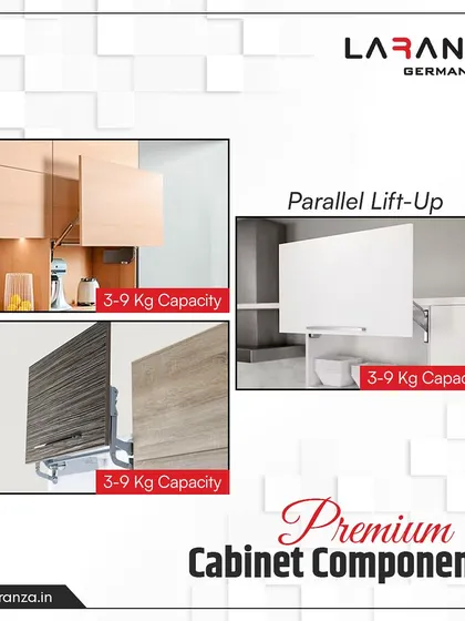 My parallel lift-up systems are premium cabinet components that offer a sleek, modern way to access overhead storage, supporting 3-9 kg with ease.