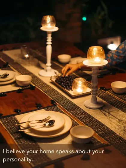 I believe your home speaks about your personality. Setting a table with care, using pieces like our patterned runners and simple tableware, is a way to express your style and create a welcoming atmosphere for guests.