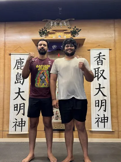 Every training partner helps you grow. Here, two of our members pose after a tough No-Gi session, embodying the spirit of community and hard work that defines The Dojo.
