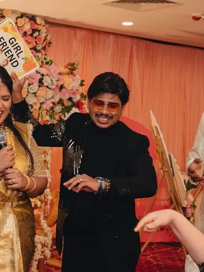 A fun game moment at a naming ceremony. The pure, unadulterated laughter is what makes these events so special.