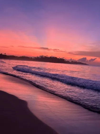 Another view of the incredible purple and pink sunset that blessed us in Sri Lanka. Nature's beauty is one of our greatest teachers.