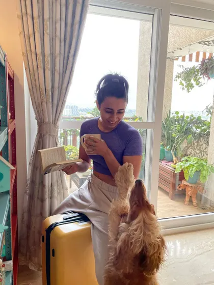 A quiet morning at home with a book, some coffee, and my best furry friend. These slow moments are just as important as the time I spend on my mat. It is all part of living a mindful life.