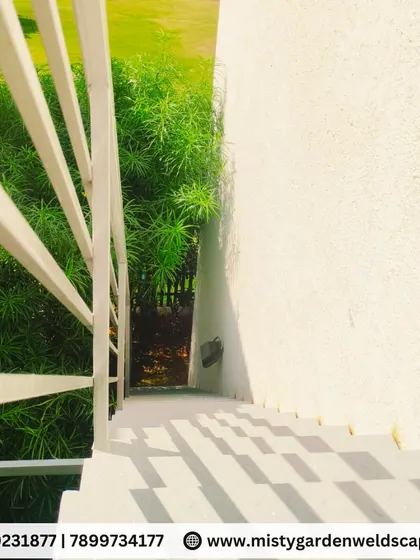 Our metal fabrication skills are showcased in this custom metal staircase. We design and build durable, safe, and modern staircases for both interior and exterior applications.