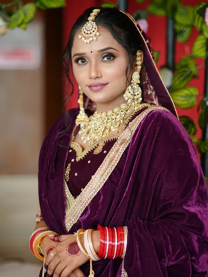 A final look at the complete Punjabi bridal transformation, a skill that is always in high demand.