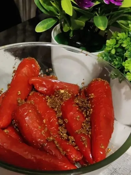 A bowl of our fiery red chilli pickle. This is for those who are not afraid of a little spice in their life.
